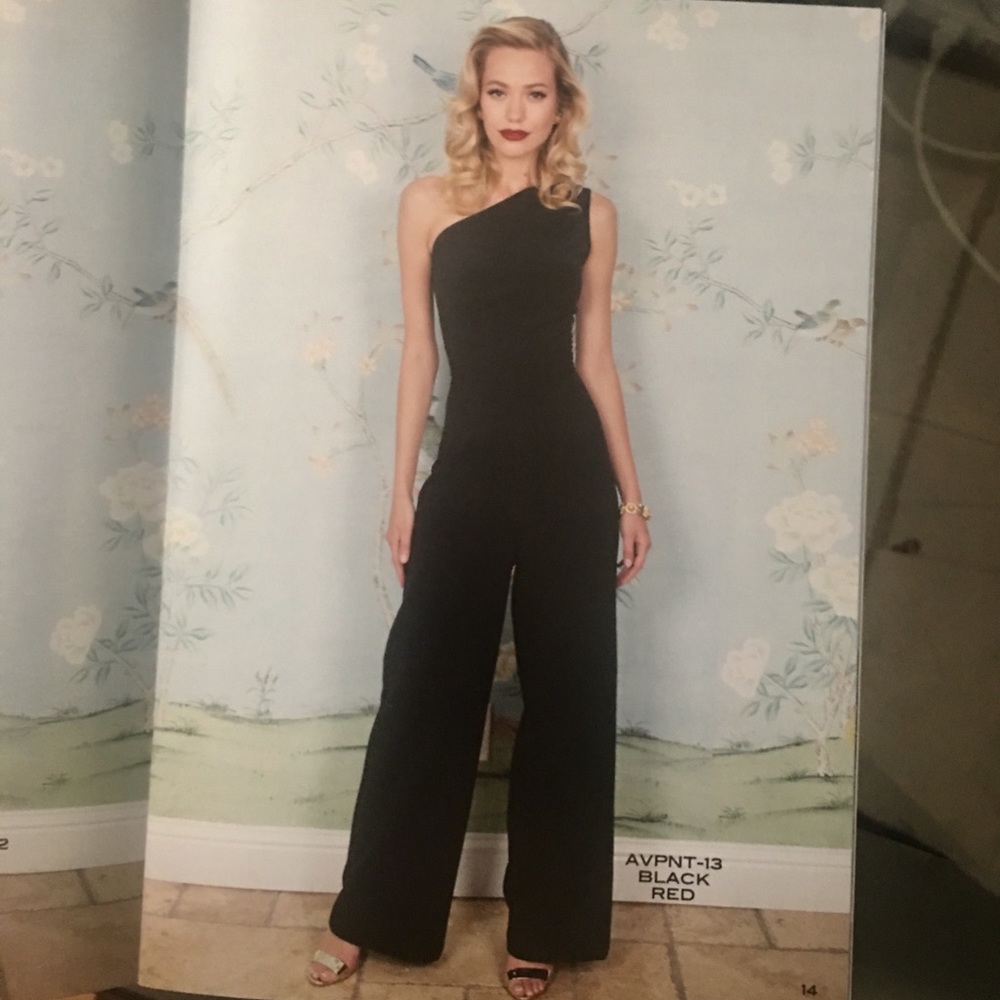Gorgeous Stop Staring! One armed Pantsuit in Black